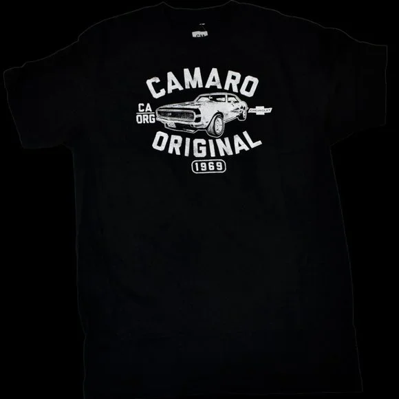 GM Chevrolet Mens 1969 Camaro CA Original Black Tee Shirt New Medium - Picture 3 of 5